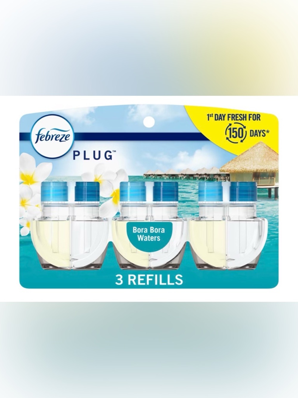 Febreze Odor-Fighting Fade Defy Plug Air Refill - Bora Bora - 0.87 fl oz/3pk